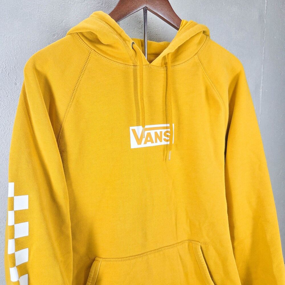 Vans Versa Checkerboard Sleeve Box Logo Pullover Hoodie Sz XL